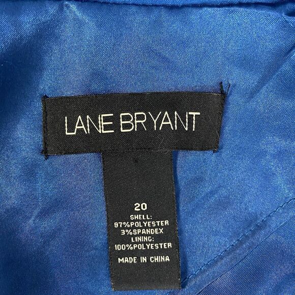 Lane Bryant Blazer Womens Sz 20 Blue Jacket Officecore Corpcore Career Boardroom - Picture 12 of 13
